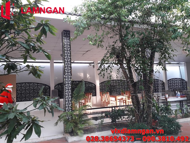 vách ngăn CNC để trang trí resort