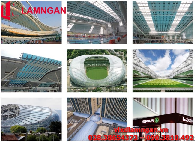 thi công tấm lợp polycarbonate đặc ruột